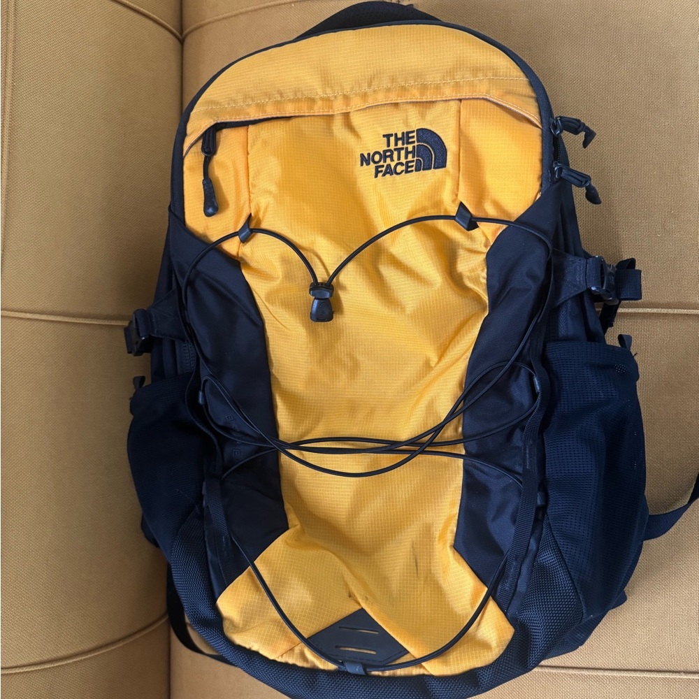 The North Face Men's Black and Yellow Backpack